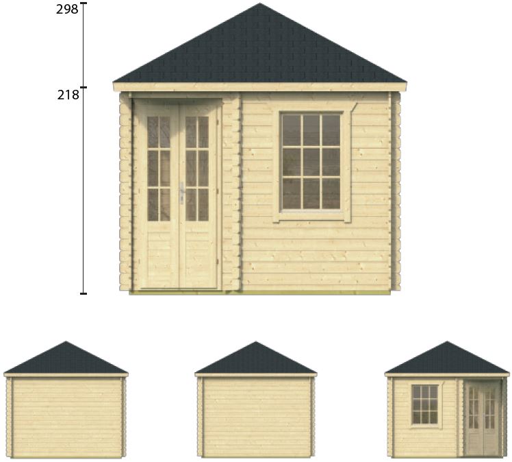 Abri de jardin toit 4 pentes INGRID de Jardin et Chalet